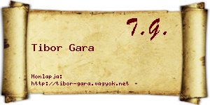Tibor Gara névjegykártya